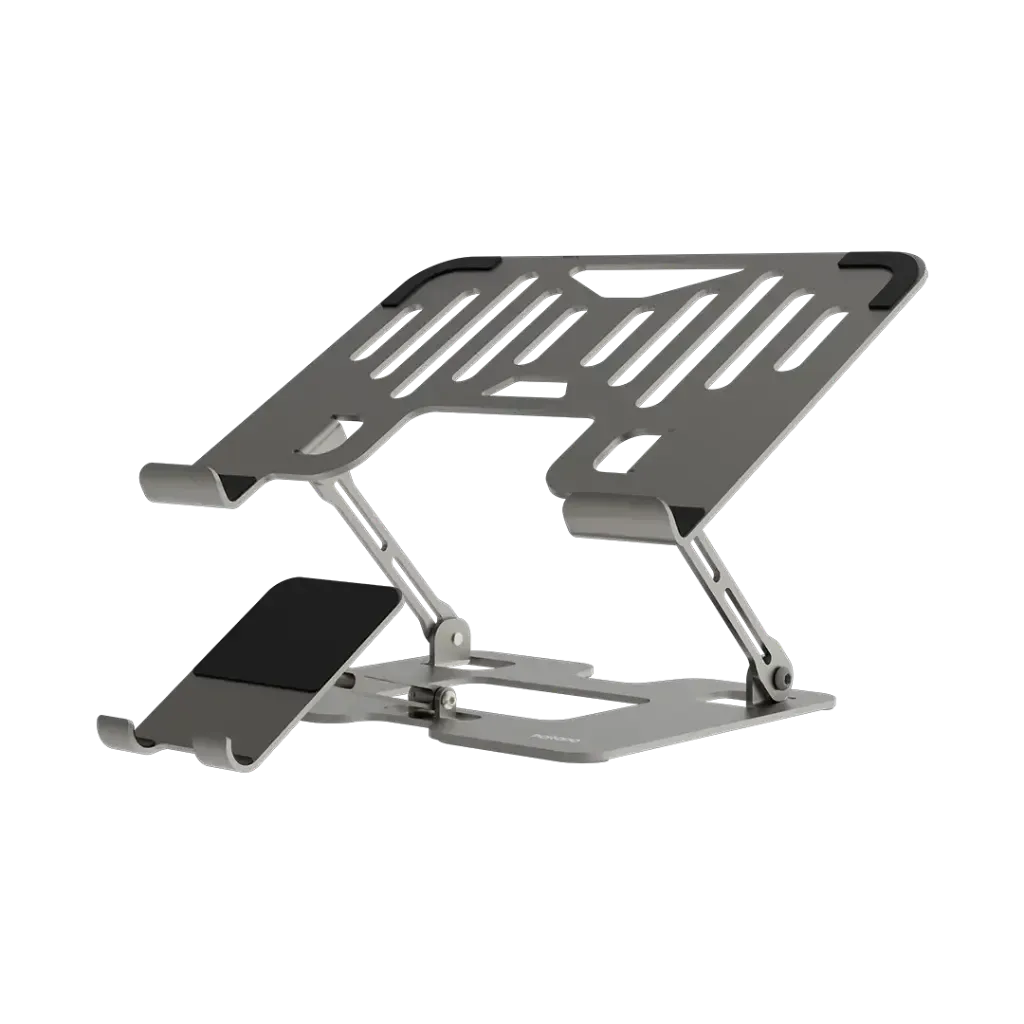 [PDHSM09SL] Porodo Smart Folding Multi-Device Stand - Silver.webp