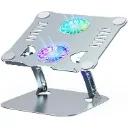 Metal Stand For Laptop, Height Adjustable, With RGB Fans type c
