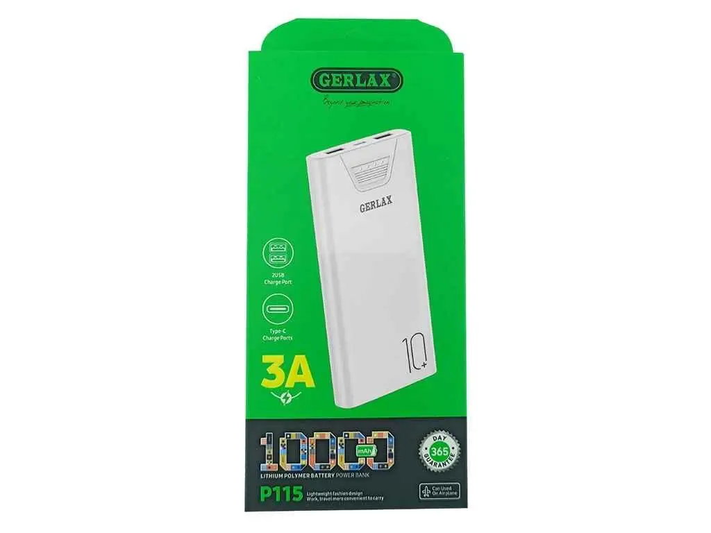 GERLAX P115 Power Bank 10.000 mAh