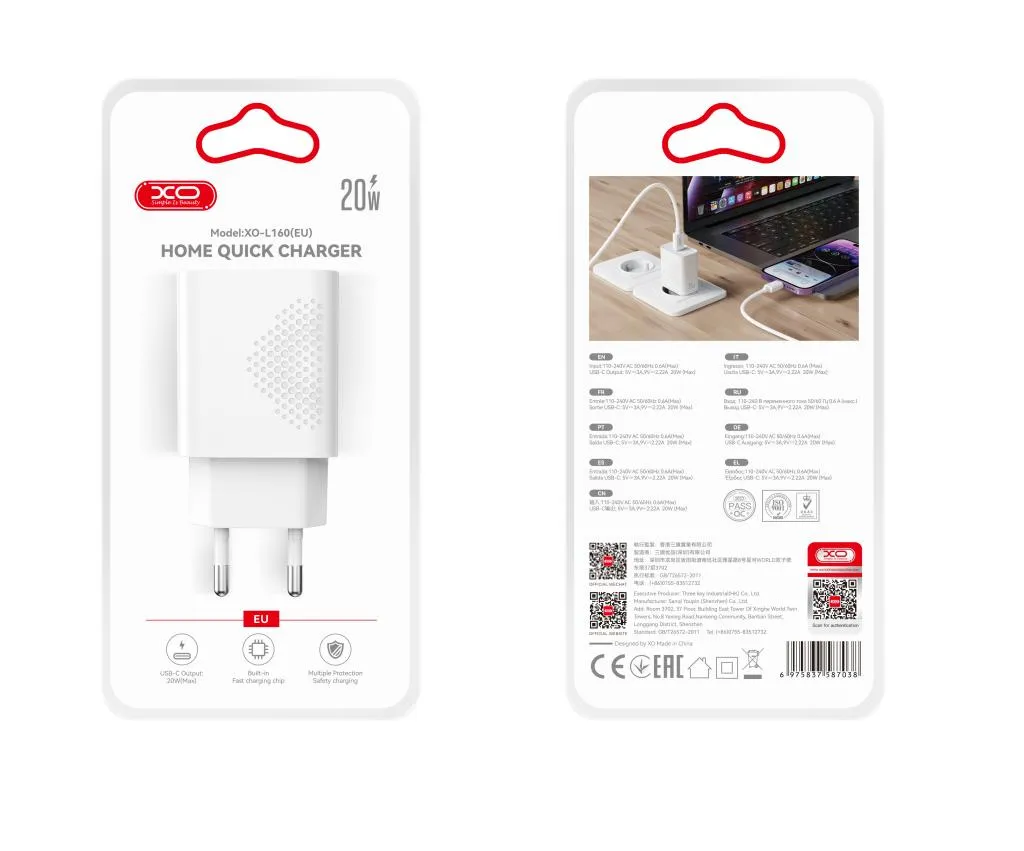XO-L160 Home Quick Charger 20W