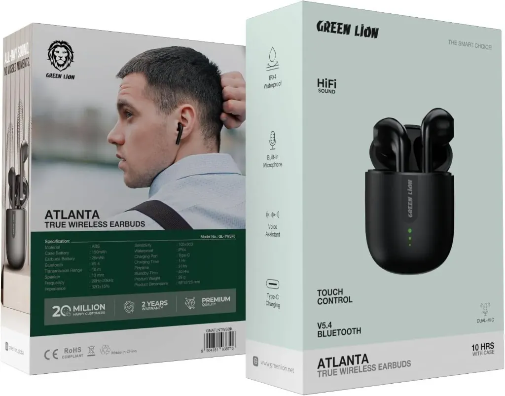 Green Lion Atlanta True Wireless Earbuds