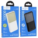 HOCO. Power Bank J136 Fast Charge 10000mAh PD Type-C 20W and USB-A 22.5W QC with Digital Led Display - Black